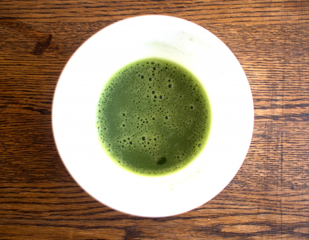 Matcha tea in bowl