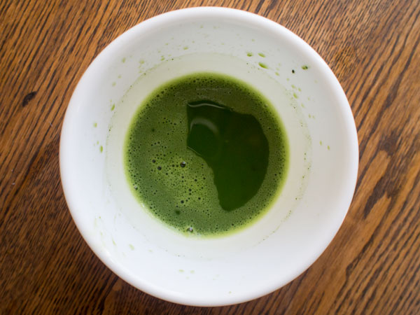 Matcha tea in bowl