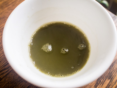 Matcha tea in bowl