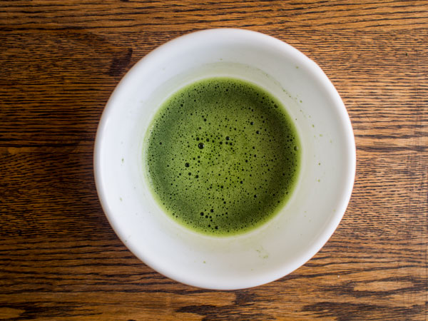 Matcha tea in bowl